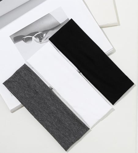 Multicolor Soft Fabric Headbands for Women - Elastic Non-Slip Head Bands, Fashion School Hair Accessories, 9 Pack