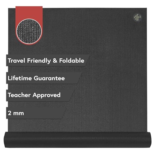 Manduka PRO Travel Yoga Mat - 2mm | Foldable & Travel Friendly | Lifetime Durability | Teacher Approved | Hygienic Constru...