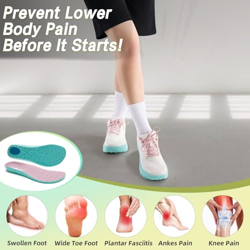 Women's Orthopedic Diabetic Wide Running Shoes: Comfortable Casual Arch Support Plantar Fasciitis Fashion Sneakers, High A...