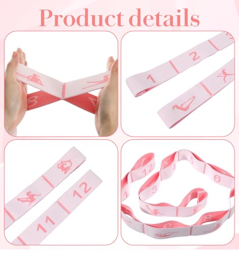Stretching Strap, 12 Loops Yoga Straps for Stretching, Multi Loop Stretch Band for Flexibility Training, Leg Stretch & Exe...