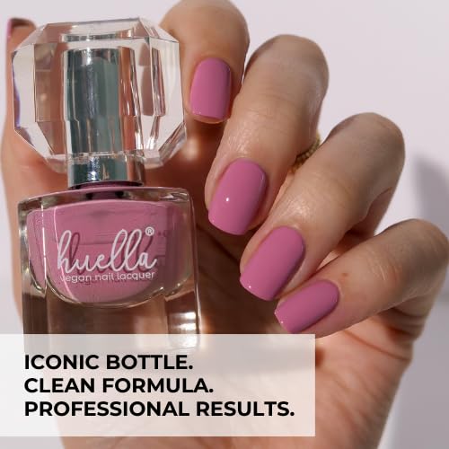 Huella Vegan Nail Polish, Clean Beauty, 15-Free & Cruelty-Free - Longwear, Glossy Finish, Chip-Resistant, Lacquer (Kiss and Tell