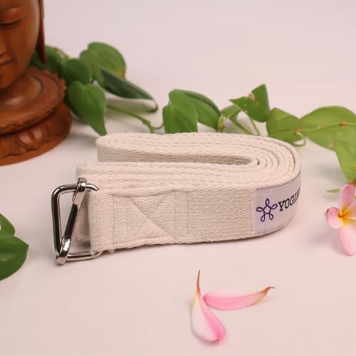 Yoga Strap - Adjustable D-Ring Buckle Yoga Belt for Pilates, Gym Workouts, and Physical Therapy | Improves Sitting Posture...