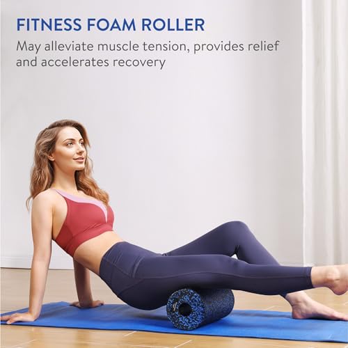 EVEREST FITNESS Foam Roller - Medium Density Level - Foam Rollers for Back Pain or Muscle Massage - Deep Tissue Massage - ...