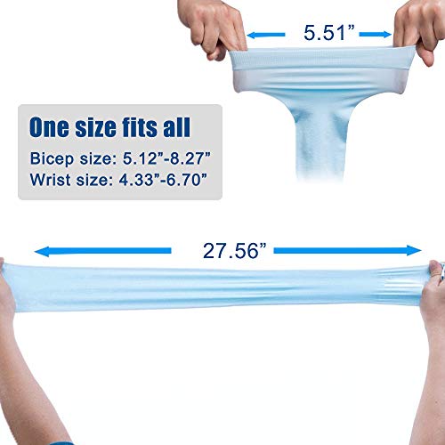 Bacophy 3 Pairs Arm Sleeves with Thumb Holes Women Men UV Protection Cooling, UPF 50 Compression Long Arm Cover