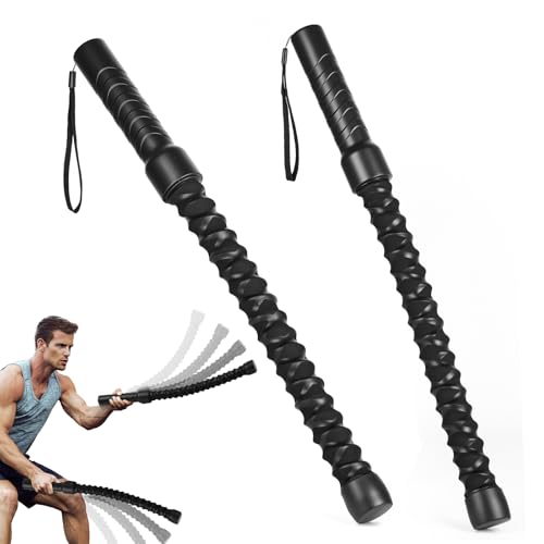 2PCS Weighted Ropeless Battle Rope, Professional Portable Durable Exercise Rope Cordless for HIIT Workouts, Cardio & Muscl...
