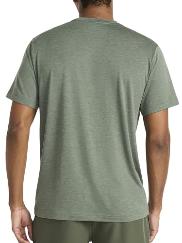 Reebok Mens Strike Short Sleeve Crewneck T-Shirt, Standard Fit, Lightweight Stretch Poly Jersey Fabric
