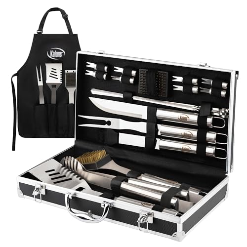 Kaluns BBQ Accessories Grill Tools, Mens Valentines Day Gifts for Him, Heavy Duty Stainless Steel Barbecue Grill Accessori...