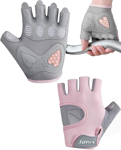 Jaffick Workout Gloves for Women Lightweight | Breathable Fitness Gloves with Non-Slip Grip for Gym, Weightlifting, Cyclin...