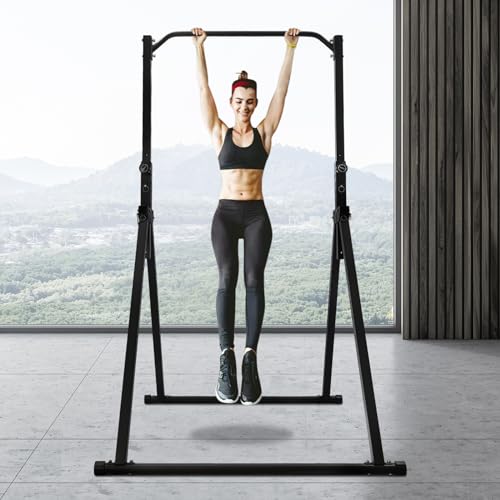 Free Standing Pull Up Bar, Foldable Pullup Bar Power Tower, Adjustable Height Pull Up Workout Station For Home Gym, 440 Lb...