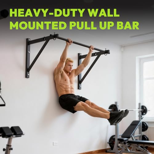 HANDBODE Pull Up Bar for Doorway and Wall Mount - Chin Up Bars for Home Gym, 39 in / 52 in Upper Body Workout Equipment wi...
