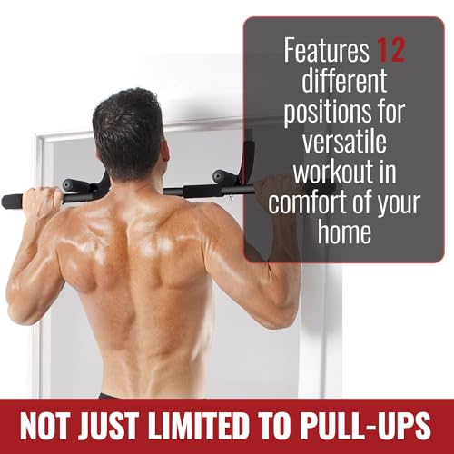 Ben Din Pull Up Bar for Doorway | Sturdy Steel Upper Body Fitness Workout Bar | Strength Training Pull-up Bar | Quick Inst...