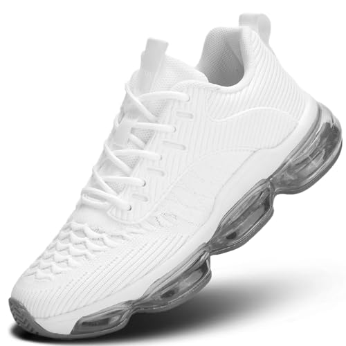 Luogoks Womens Walking Running Shoes Air Cushion Basketball Sneakers Fashion Tennis Breathable Sport Gym Fitness Cross Tra...