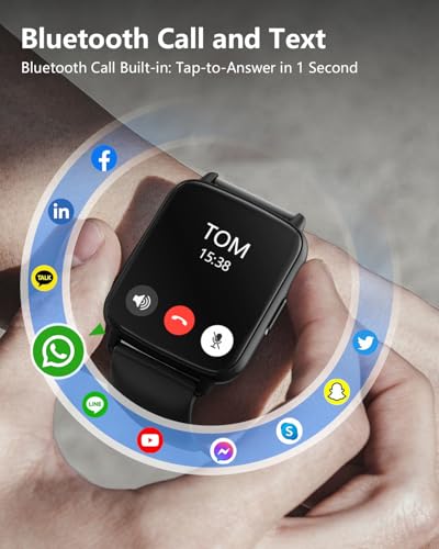 DIVElink Smart Watches for Men Women Fitness - Fitness Tracker with Monitor iP68 Waterproof 100+ Sport Mode Activity Track...