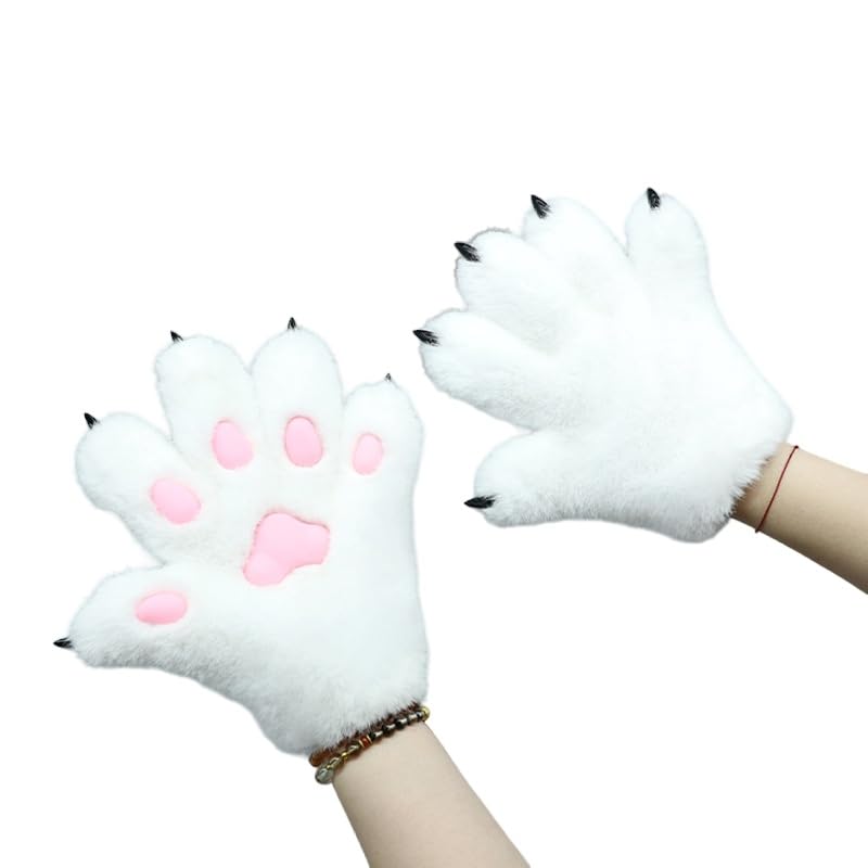 OTPEH Women Fursuit Paws Teenager Furry Gloves Cat Wolf Cosplay Costume Accessories