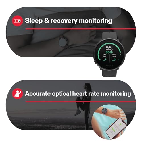 POLAR Ignite 2 Series Water Resistant Smartwatch with GPS, Heart Rate Monitoring, Sleep Analysis and Personalized Fitness ...
