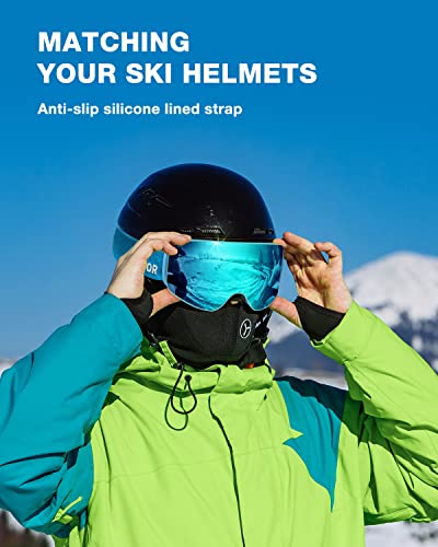 ZIONOR Ski Goggles, X12 100% OTG Snow Goggles Detachable Lens for Men Women Adult