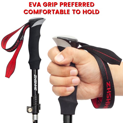 2Ps Trekking Poles, Collapsible Hiking Sticks with Tip Kits Suitable for Various Terrains, Lightweight Aircraft-Grade Alum...