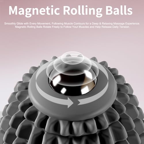 JIEJUNJIE Vibrating Massage Ball for Full Body Relaxation, Silicone Trigger Point Massager Ball for Back, Neck, Foot, Musc...