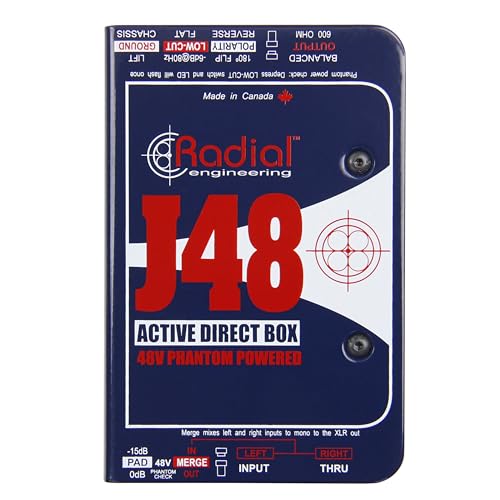 Radial J48 MK2 48V Phantom Power Active Direct Box