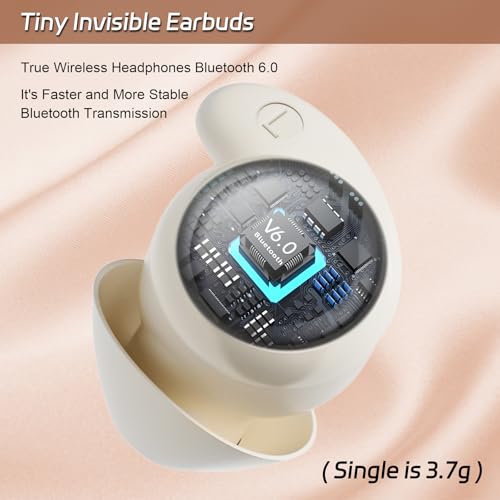 IFECCO Invisible Sleep Earbuds Bluetooth 6.0 - Wireless Sleep Headphones for Side Sleepers,Comfortable Noise Blocking,IPX6...