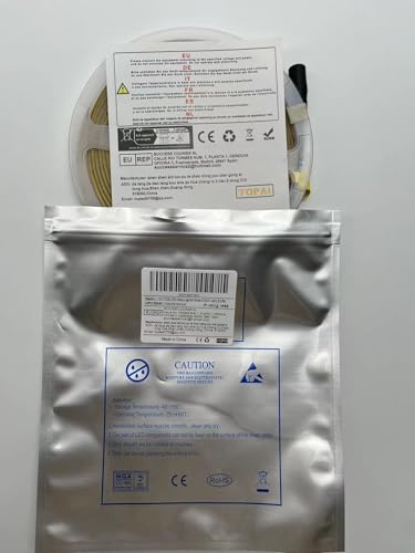 Topai 12V Cob Led Strip Light, 5000K Daylight White, 4000Lm, 16.4Ft, Ip65 Waterproof, Flexible, High Density, Model Cobw