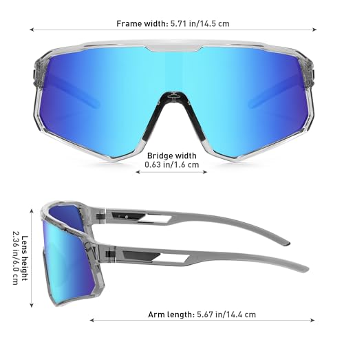 YAMAZI Cycling Sunglasses for Men Women Sports Sunglass Polarized UV Protection for Bicycle Running Baseball Glasses
