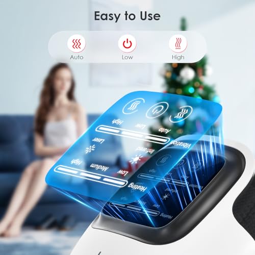 Pokytcox Knee Massager, Large LED Screen, Adjustable Temperature,Cordless Knee Massager with Heat and Vibration, Portable ...
