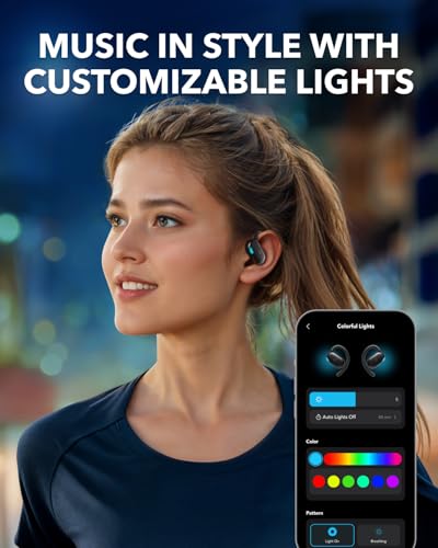 Soundcore V20i by Anker Open-Ear Headphones, Adjustable Ear Hooks, Ultra-Comfort, Snug Fit, Powerful Sound, Clear Calls, I...