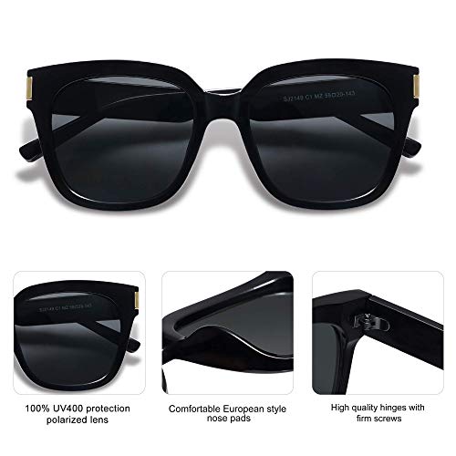 SOJOS Polarized Sunglasses for Women Men Trendy Square Large Sun Glasses SJ2149