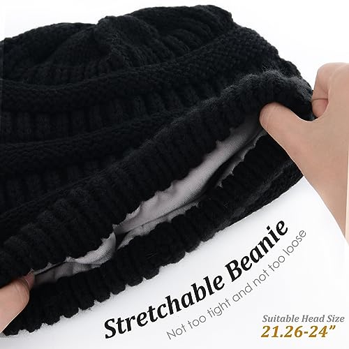 FURTALK Winter Hats for Women Fleece Lined Knit Beanie Hats Slouchy Warm Beanies Ski Skull Cap