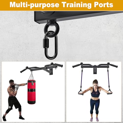 Kipika 48" Ceiling Mounted Pull Up Bar, Heavy Duty Multi-Grip Chin Up Bar,Mounted Pullup Bar, Adjustable Height, Pull Up B...