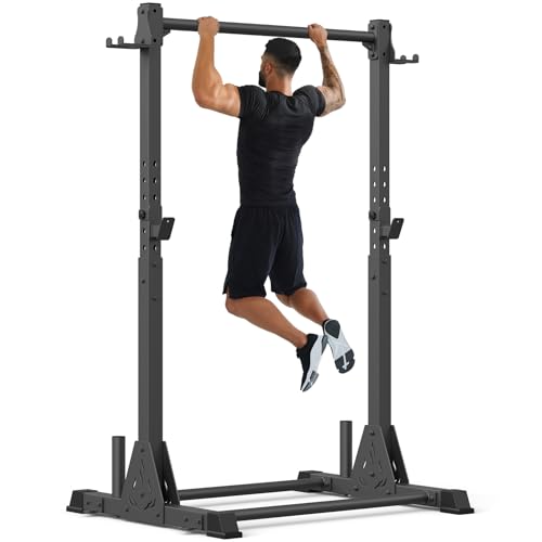 Jusgym Pull Up Station, Strength Training Workout Pull Up Bar Free Standing for Home Gym, Adjustable Heavy Duty Pullup Bar...