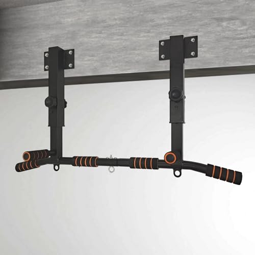 BDL Wall Mounted Pull Up Bar Chin Up bar Multifunctional Dip Station for Indoor Home Gym Workout, Power Tower Set Training...