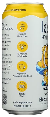Leisure Hydration Lemonade Electrolyte Refresher, 16 Fz