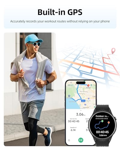 Parsonver Smart Watch, Built-in GPS, Bluetooth Calling, Fitness Watch for Men Women with 100+ Sport Modes, IP68 Waterproo...