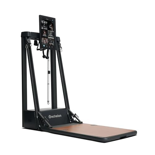 Echelon Strength Home Smart Gym – WiFi-Enabled 24-Inch HD Touchscreen, 5–110 LB Digital Resistance Per Arm, Foldable Mirro...