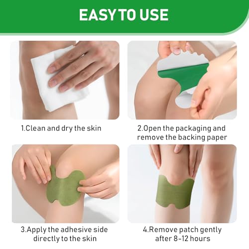 42Pcs Knee Patches，Warming Herbal Patches Wormwood Extract Sticker Heat Patches for Knee, Back, Neck, Shoulder