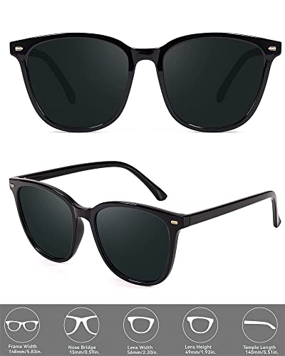 FIMILU 2 Packs Sunglasses for Women Polarized UV400 Protection Lens Big Frame Fashion Glasses Trendy Stylish Shade