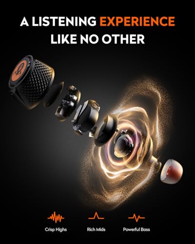 GravaStar Sirius Plus True Wireless Earbuds, Bluetooth 5.3 Active Noise Cancellation ANC Headphones, 28H Playtime, ENC Cle...