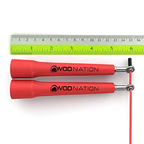 WOD Nation Adjustable Speed Jump Rope For Men, Women & Children - Blazing Fast Fitness Skipping Rope Perfect for Boxing, M...