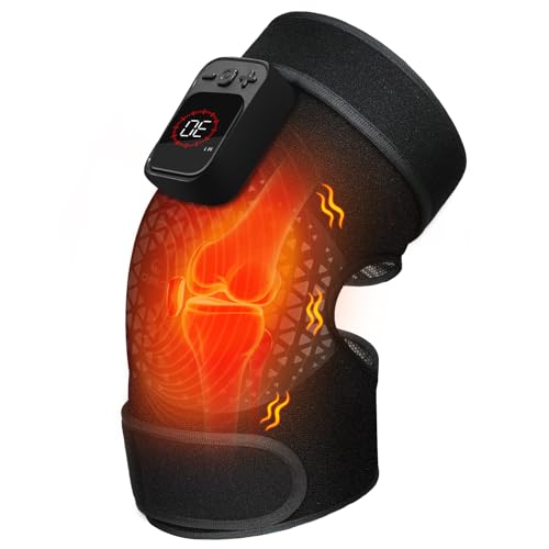 CuPiLo Portable Knee Massager for Pain Relief & Arthritis [2026 Upgraded] - Cordless Electric Knee Brace with Heat, Vibrat...