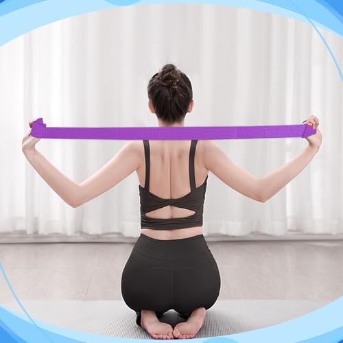 Extrapins 10 Pcs Yoga Strap for Stretching,8 Ft Exercise Adjustable Straps,Yoga Bands with Safe Adjustable D Ring Buckle,N...