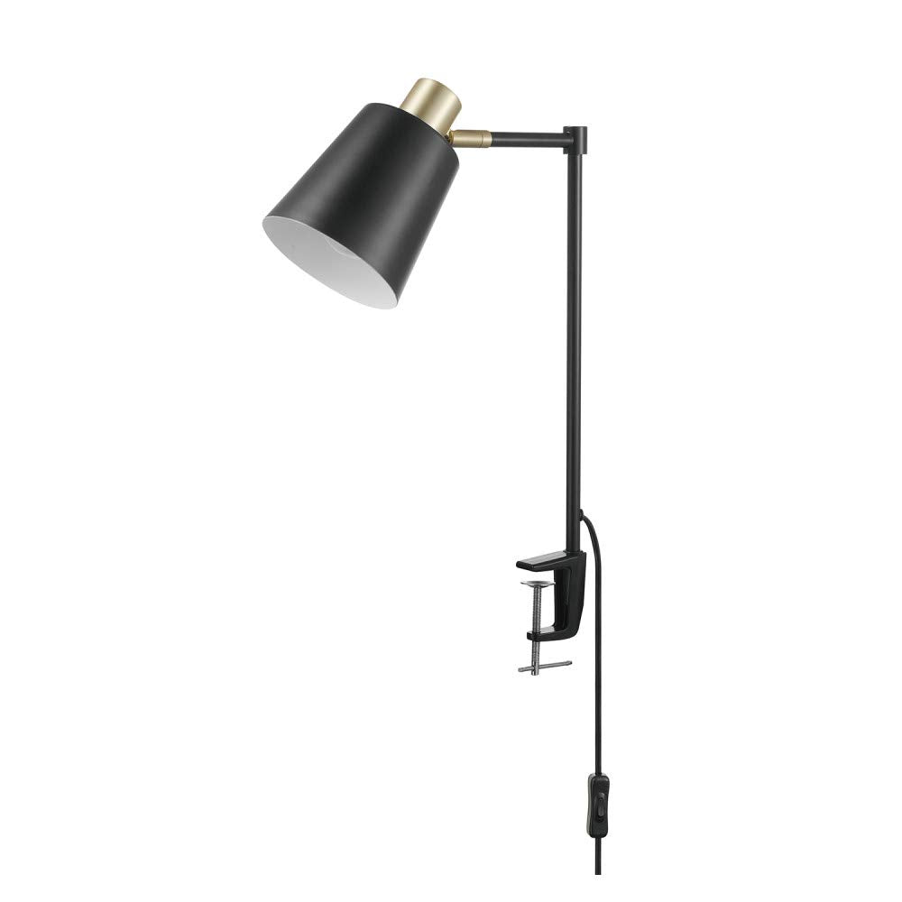 Globe Electric 52900 Lex Desk Lamp, Metal, Black and Gold Finish