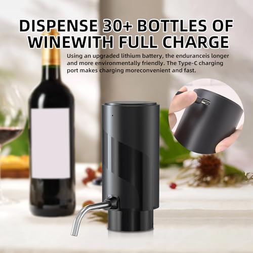 AREYCVK Wine Aerator Electric Wine Decanter Automatic Wine Aerator, Wine Dispenser Wine pourer with USB Rechargeable,Wine ...