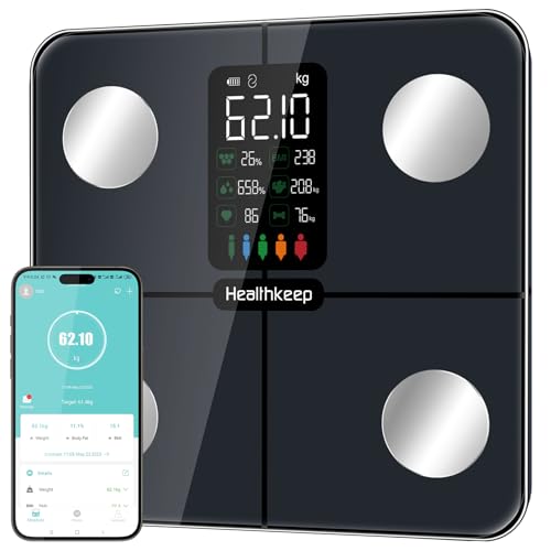 Smart Scale for Body Weight – Large Backlit Display Ultra‑Precise Bathroom Weight Scale with 15 Body Composition Metrics, ...