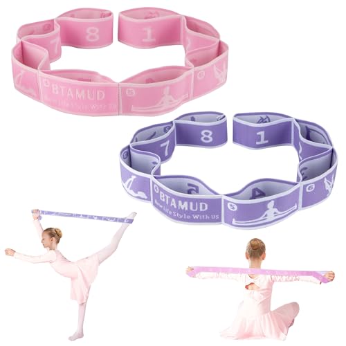 BTAMUD 2 Pcs Kids Stretch Bands Dance Stretching Straps for Children Gymnastics Equipment Dance Training Elastic Band for ...