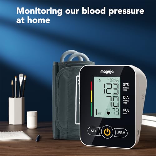 Arm Blood Pressure Monitor,maguja Blood Pressure Machine,BP Monitor Automatic Upper Arm Digital with Blood Pressure Cuff f...