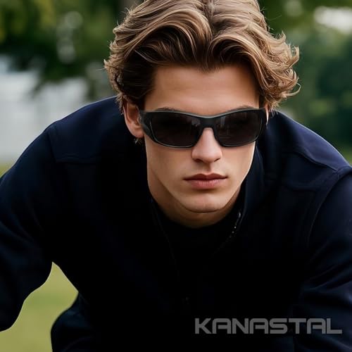KANASTAL Wrap Around Sunglasses Men Women Polarized UV400 Square Fashion Sports Sun Glasses