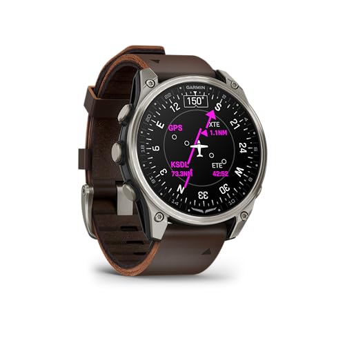 Garmin D2™ Mach 2 – 47 mm, Premium Aviator Smartwatch with GPS, Advanced Flight Maps, LED Flashlight, Built-in Microphone/...