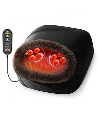 Snailax 2-in-1 Shiatsu Foot and Back Massager with Heat - Kneading Foot Warmer, Electric Feet Massage, Massagers for Back,...